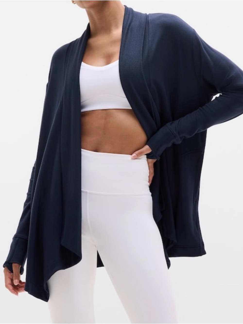 Athleta Pranayama wrap - Navy - Medium